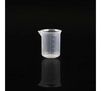 Lot de 2 béchers Labasics, béchers Griffin gradués en plastique borosilicaté de forme basse Cylindre de mesure Bouteilles de cruche de laboratoire Outils pour laboratoire 100 ml