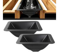 Lot de 2 becs de descente de gouttière pour systèmes de drainage sous le pont, système de drainage de l'eau de pluie en polyéthylène et membrane de drainage de pont pour espacement de solive de 30,5
