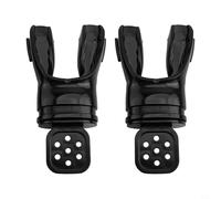 Lot de 2 becs de régulateur malléables pour la plongée sous-marine avec double système anti-fuite et attache à fermeture éclair pour un ajustement sûr et confortable (noir)