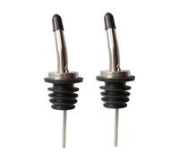 Lot de 2 becs verseurs classiques en acier inoxydable avec bouchons anti-poussière en caoutchouc