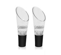 Lot de 2 becs verseurs de vin, bec verseur, aérateur de vin, bec verseur de vin de qualité supérieure avec ventilation, convient pour de nombreuses bouteilles de vin, bonne étanchéité - plastique