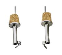 Lot De 2 Becs Verseurs D'huile d'olive en Acier Inoxydable Becs Verseurs pour Huile pour Bouteilles avec Bouchon en Liège pour Vin Liqueur Café Sirop Et Vinaigre