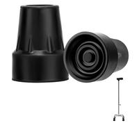 Lot de 2 béquilles en caoutchouc antidérapant 19 mm - Pointe de rechange pour bâtons de randonnée et de marche