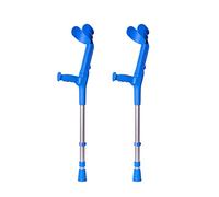 Lot de 2 béquilles, Pour enfants, Aluminium léger, Double réglage, Bleu