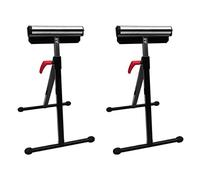 Lot de 2 béquilles réglables en acier avec pieds en caoutchouc, diamètre 48 mm, hauteur 670-1010 mm, charge jusqu'à 60 kg, pliable pour établi, chantier, rénovation, bricolage, montage