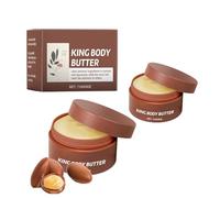 Lot de 2 beurres corporels pour la peau pour homme, beurre hydratant pour le corps, ingrédients naturels, soulagent la sécheresse, réduisent les ridules et affine la peau, pour tous les types de peau