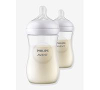 Lot de 2 biberons 260 ml Philips AVENT Natural Response transparent TU