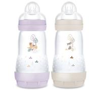 Lot De 2 Biberons Anti-Colique 260 Ml Lilas Et Sable - Mam