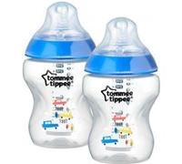 TOMMEE TIPPEE - Lot de 2 biberons 260 ml CTN décoré bleu