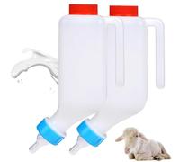 Lot de 2 biberons en plastique à suspendre pour bébé chèvre, biberons pour bébé chèvre, biberon pour bébé chèvre, biberon d'allaitement durable avec poignée 800 ml