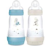 Lot de 2 Biberons - MAM - Easy Start / Anti-Colique - 260 ml - Tétine Débit 2 - Océan + Sable Océan + Sable G