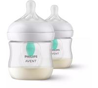 Philips AVENT Natural à Réponse Naturelle SCY670/02 Biberon valve AirFree 125ml - tétine 0m+ - Pack de 2