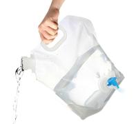 Lot de 2 bidons d'eau flexibles et portables - 5 l/10 l - Réservoir d'eau pliable avec couvercle étanche et robinet - Pour extérieur, camping, barbecue, randonnée, pique-nique
