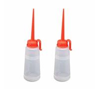 Lot de 2 bidons d'huile pour machine à coudre - Flacon en plastique de 150 ml - Flacon lubrifiant pour machine à coudre - Pour moteur électrique et turbine - 9,8 x 9,5 cm