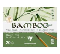 Lot de 2 Bloc encollé de 20 feuilles de papier aquarelle Bamboo, 250 g/m², A7 portrait