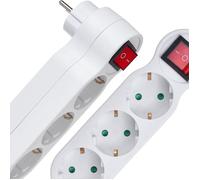 Lot de 2 blocks multiprise Maclean Energy MCE216 3 prises avec interrupteur 16A avec protection enfant blanc version