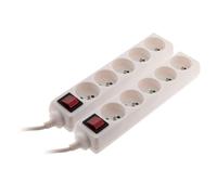 Lot de 2 Blocs 5x16A + Interrupteur - Blanc - Zenitech