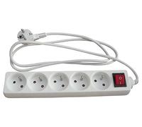 Lot de 2 Blocs 5x16A + Interrupteur - Blanc - Zenitech