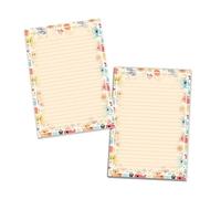 Lot de 2 blocs à lettres - Cahier scolaire - Papier à lettre pour garçons et filles - Animaux koala (2 blocs A4 de 25 feuilles chacun)