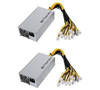 Lot de 2 blocs d'alimentation APW7 1800 W pour Bitmain Antminer S9/L3+/A6/A7/R4/S7/E9 avec 10 connecteurs PCI-E 6 broches