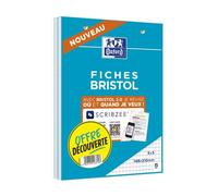 Lot de 2 blocs fiches bristol A5 perforées 148 x 210 mm