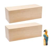 Lot de 2 blocs de bois de tilleul à sculpter, 20 x 7,5 x 7,5 cm, à sculpter, blocs en bois de tilleul non traité, pour sculpter, blancs