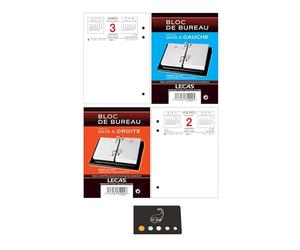 Lot de 2 Blocs de Bureau Lecas 2027 + 1 Index Adhésif Blumie