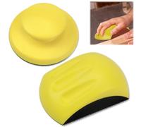 Lot de 2 blocs de papier abrasif à main avec velcro - Forme ronde et en forme de souris - Pour disques abrasifs - 12,7 cm