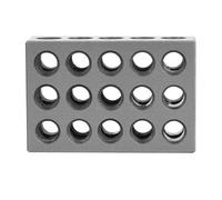 Lot de 2 Blocs de Pr¨¦cision 1-2-3 Outils de Fraisage Durcis, 25 x 50 x 75mm Blocs Parall¨¨les, 23 Trous Parall¨¨les Bloc M¨¦trique, Outils de Tour de Precision pour Machine Outil