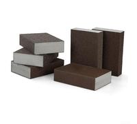 Lot de 2 blocs d'éponge de ponçage avec 7 options de grain pour une utilisation humide/sèche, tampons en mousse abrasive flexibles pour bois, métal, peinture, plastique et traitement des cloisons