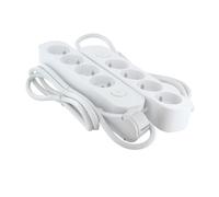 Lot de 2 blocs multiprises 4x16A + interrupteur - 1,5m - Chacon