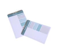 Lot de 2 blocs-notes à spirales, planificateur hebdomadaire, planificateur quotidien, bloc-notes, papeterie