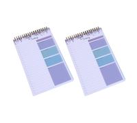 Lot de 2 blocs-notes à spirales, planificateur hebdomadaire, planificateur quotidien, bloc-notes, papeterie