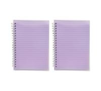 Lot de 2 blocs-notes B6 en papier épais à spirales pour cahiers de notes de papeterie, journal intime, carnet de notes de voyage en papier coloré