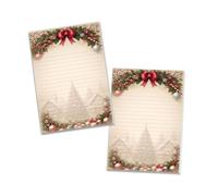 Lot de 2 blocs-notes colorés en papier à motif - Avec lignes - Cadeau de Noël et d'hiver - Cadeau de Noël pour enfants, garçons, filles, école (2 blocs A5 de 25 feuilles chacun)