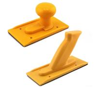 Lot de 2 blocs poussoirs de sécurité antidérapants ergonomiques en plastique ABS haute résistance pour scie à table et rabot (jaune)