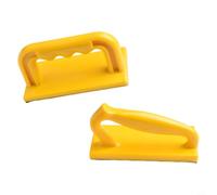 Lot de 2 blocs poussoirs pour le travail du bois pour table de scie à table et table de toupie, mangeoire auxiliaire en plastique jaune avec poignée émeri pour raboter et couper en toute sécurité