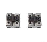 Lot de 2 blocs V de précision en acier à outils trempé avec dispositif de serrage, forme en V à 90 degrés parallèle et carré pour travaux de perçage et de fraisage, mesure des pièces mécaniques