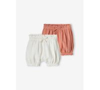 VERTBAUDET Lot de 2 Bloomers bébé Naissance en Gaze de Coton Blanc 9M(71CM)