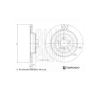 Lot de 2 Blue Print Disque de frein ADBP430037 pour MERCEDES-BENZ