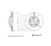 Lot de 2 BLUE PRINT Disque de frein ADBP430249 pour BYD Dolphin 14329048-00