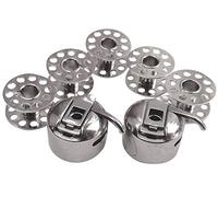 Lot de 2 bobines + 5 bobines métalliques pour machine à coudre Singer 2250 Traditionnel / Serenade 2250 / Symphonie 2250 / Tradition 2259 / Tradition 2263 / Tradition 2277 / Tradition 2282