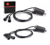 Lot de 2 bobines d'allumage et bouchons compatibles avec les pièces de moto automobile CB650 CB750 CB900 CB1000 1979 1980 1981 1982 1983 Goldwing 1100 1200 GL 1100 1200 Nighthawk 650 750