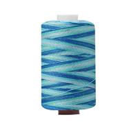Lot de 2 bobines de fil à coudre en polyester de 1 000 m - Multicolore - Fil universel pour machine à coudre - Fil polyvalent de qualité pour couture à la main et à la machine - Bleu marine