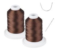 Lot de 2 bobines de fil de réparation d'ameublement extra résistant pour intérieur et extérieur - Résistant aux UV - 100% polyester Simthread - 227,7 m x 2 bobines NP-D. Marron