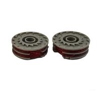 Lot de 2 bobines de fil pour débroussailleuse Flymo Speedi-Trim STXT25 - Pièce de rechange FLY021 - Double tête d'herbe