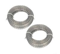 Lot de 2 bobines de fil renforcé pour débroussailleuse 2 à 3 mm x 15 m (30 m) 15 m x 2,4 mm