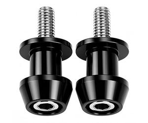 Lot de 2 bobines de support de paddock moto 8 mm, curseurs d'axe de bras oscillant en alliage d'aluminium pour levage de moto et protection du bras oscillant