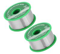 Lot de 2 bobines d'étain à souder de 0,8 mm, sans plomb avec noyau de colophane, étain à souder avec flux de 20 g, fil à souder pour la réparation et le bricolage de composants de soudure électriques