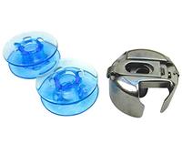 Lot de 2 bobines en plastique pour machine à coudre Pfaff tipmatic Bleu